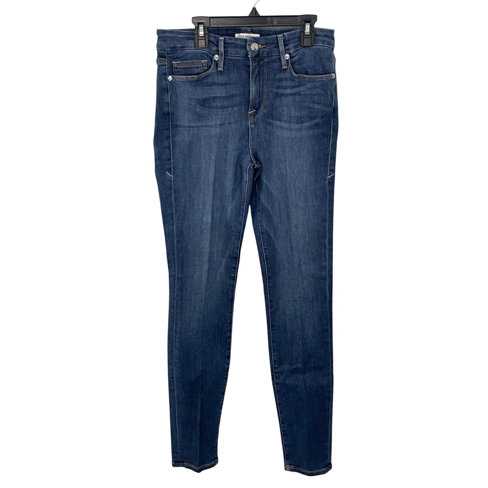 GOOD AMERICAN Good Legs High Rise Skinny Jeans Blue‎ Wash Women Size 8 29 Denim